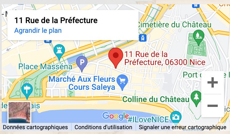 How to get to Frédéric de Baets's office in Nice ?